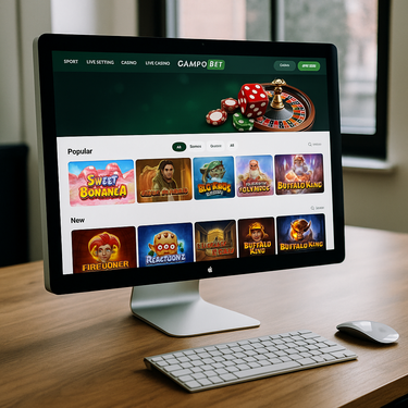 CampoBet - Desktop Plattform Design - Schweizer Online Casino